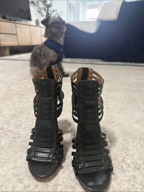 Coach Black Strappy Gladiator Heels